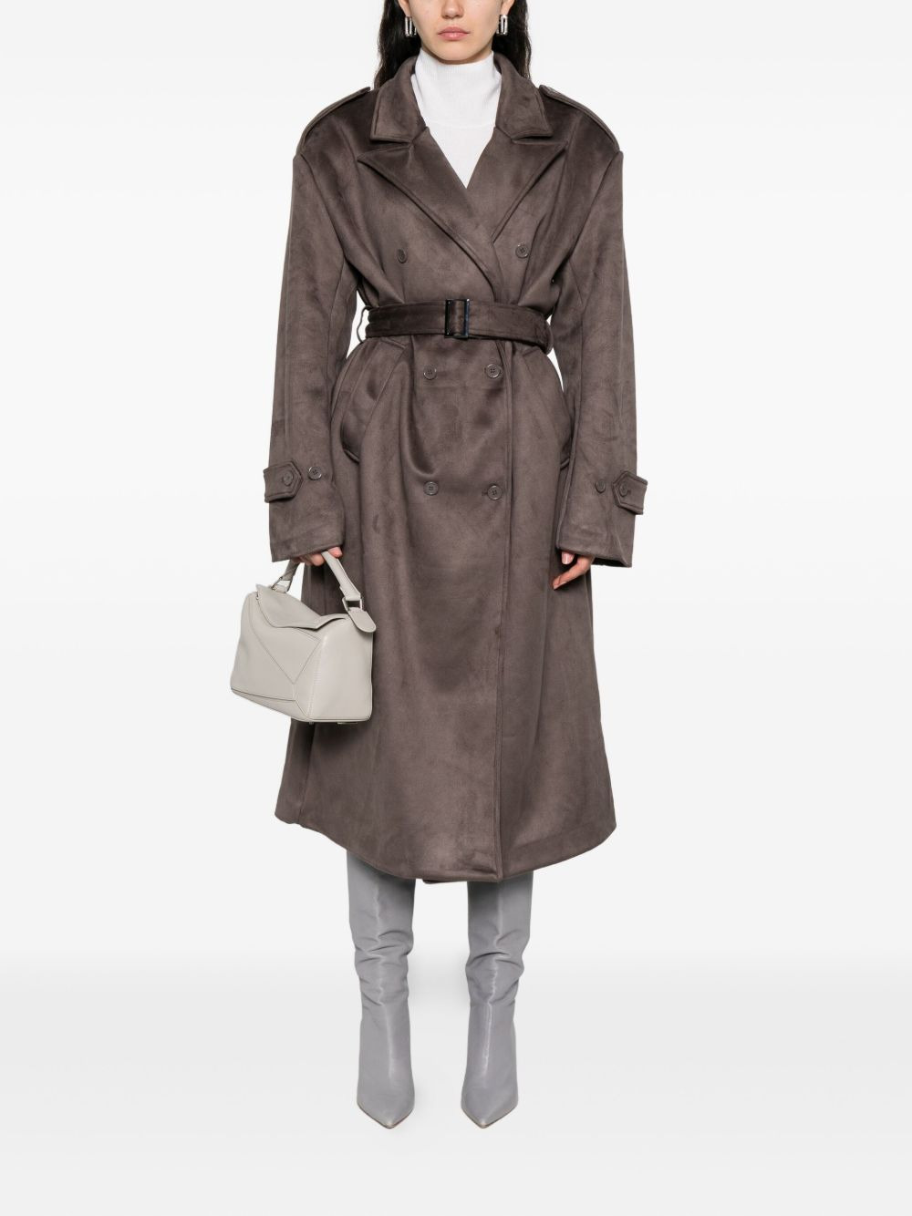 Pembroke belted double-breasted trench coat - 2