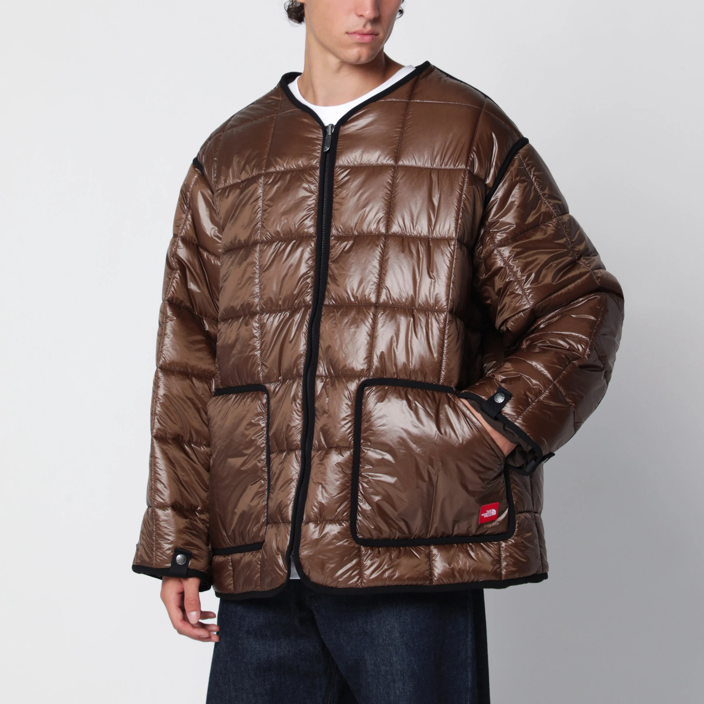Red Box Liner brown reversible nylon jacket - 1