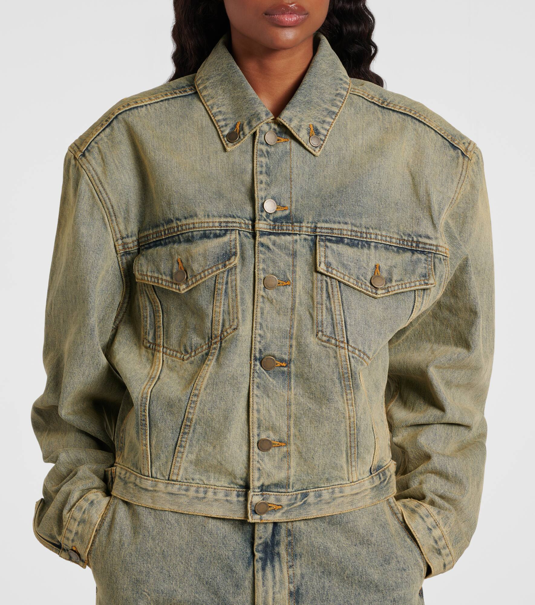 Faded oversized denim jacket - 6