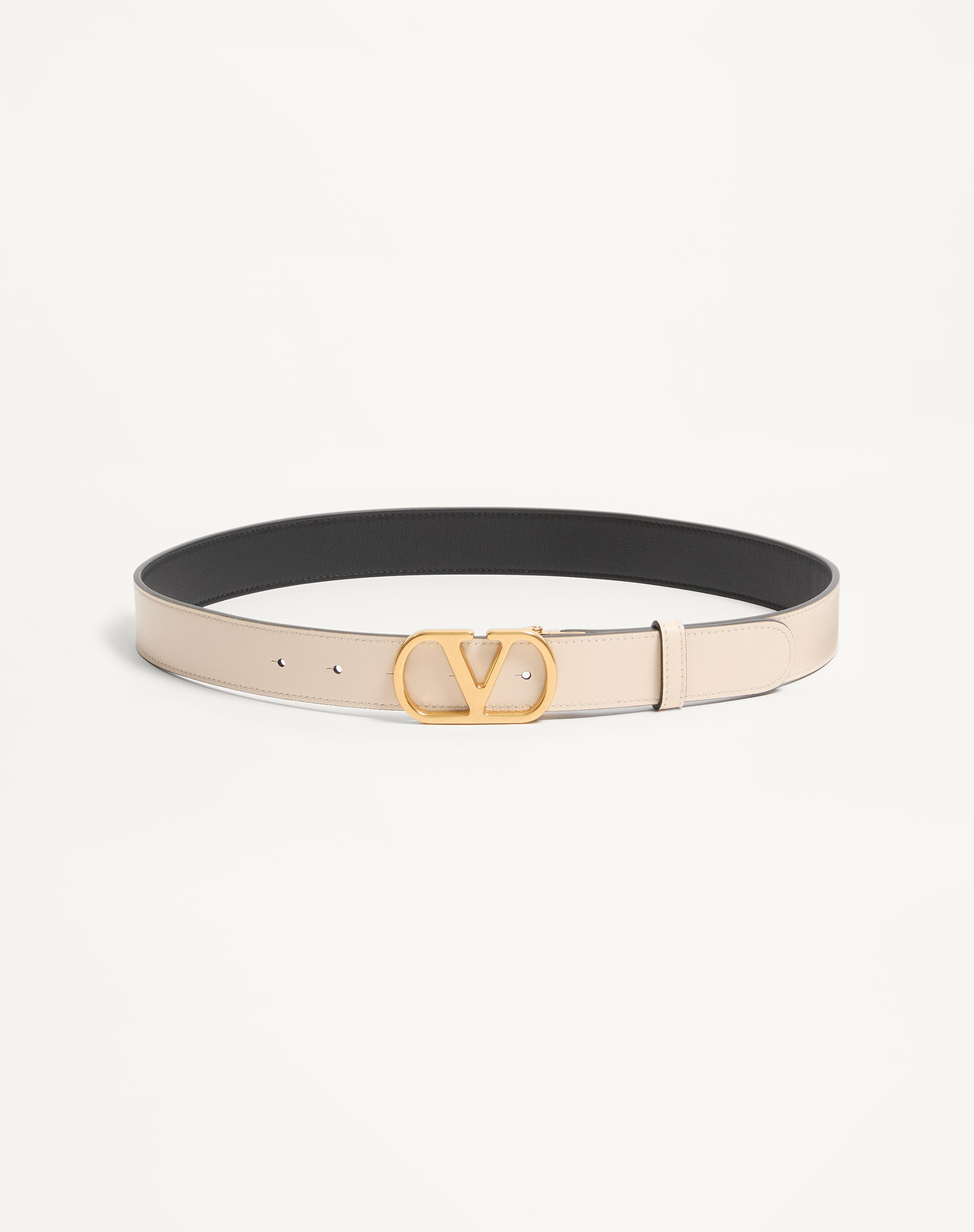 VLOGO SIGNATURE REVERSIBLE SHINY CALFSKIN BELT 30 MM - 5