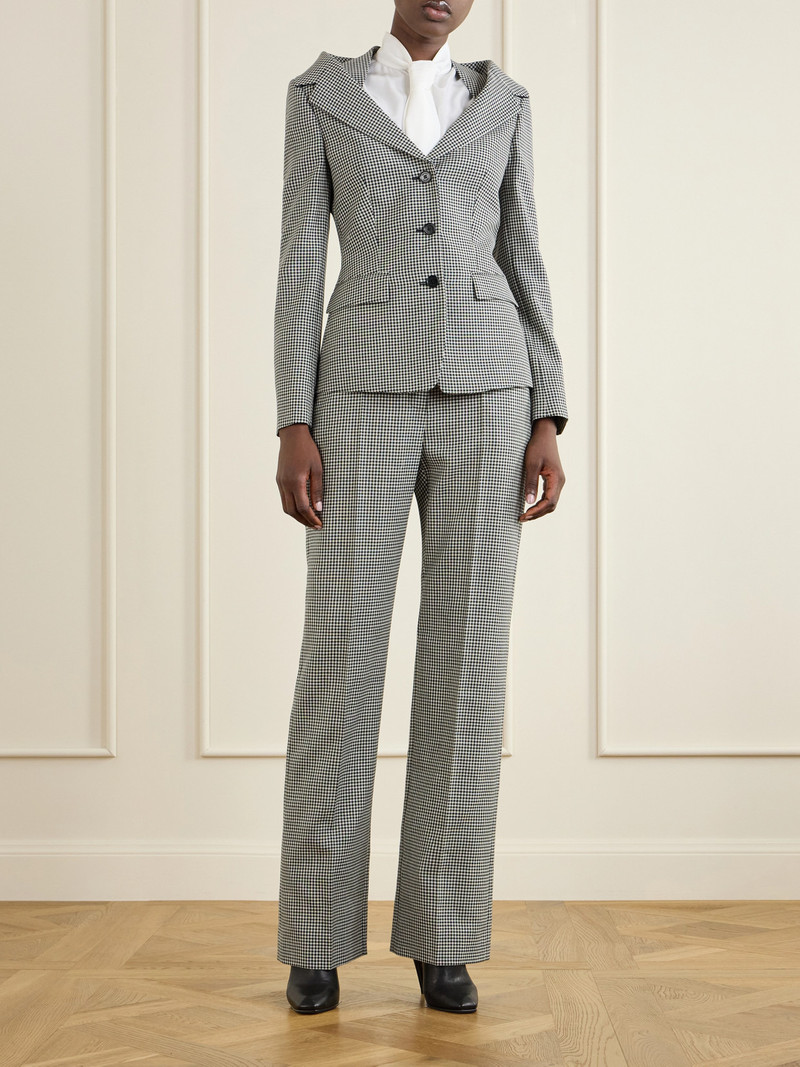 Alexander McQueen Gingham Wool Straight-leg Pants outlook