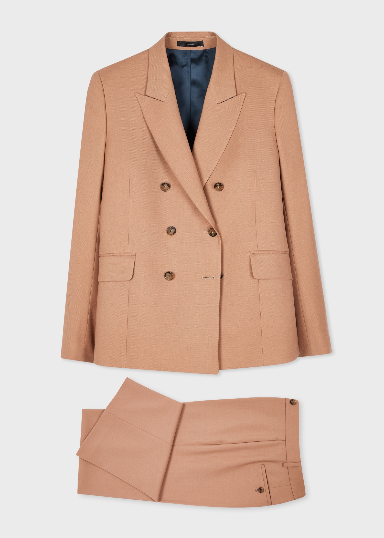 Women's 'A Suit To Travel In' - Taupe Wool Double Breasted Suit - 1
