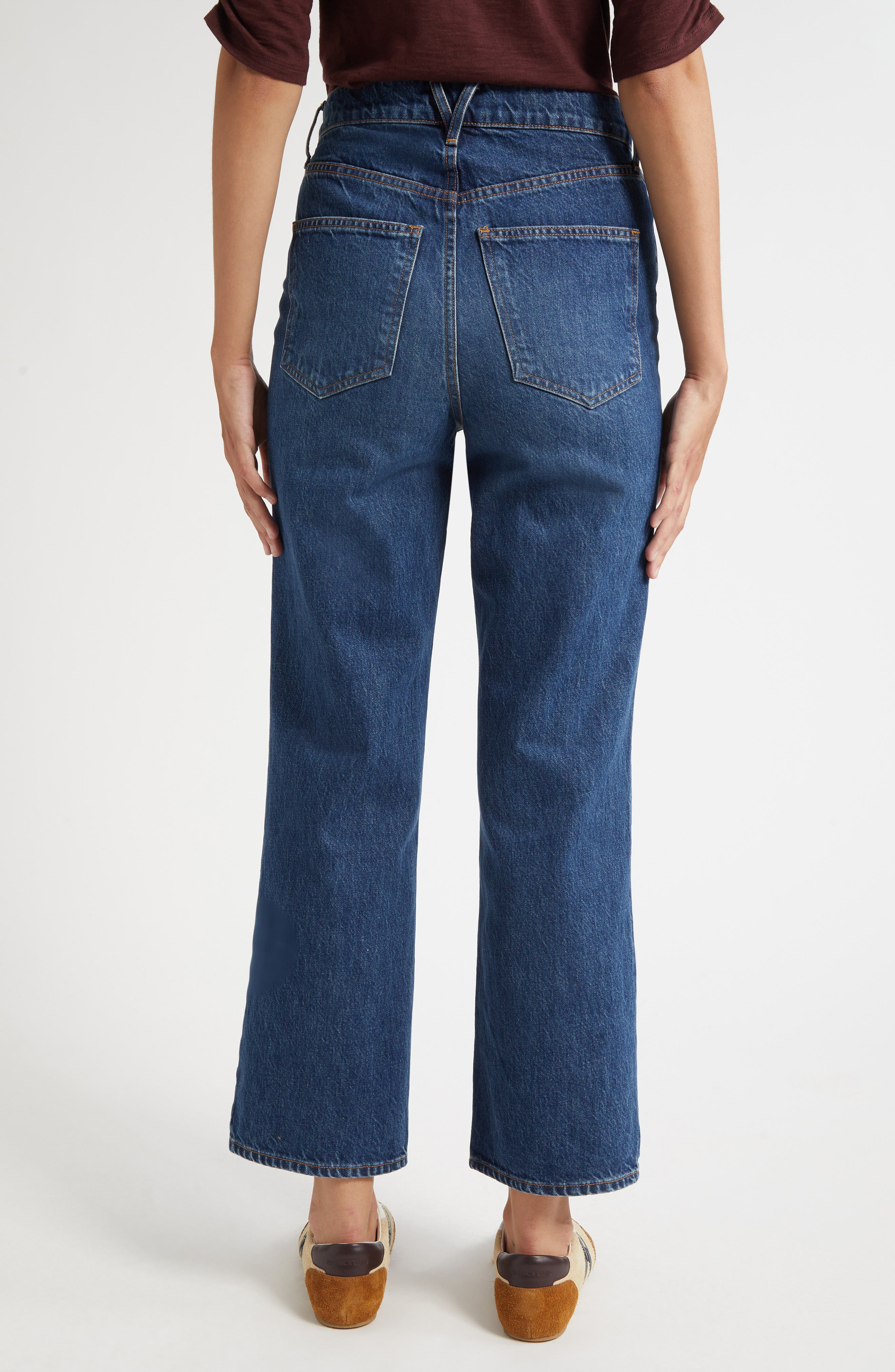 Veronica Beard Dylan High Waist Ankle Straight Leg Jeans in Roadside Blue at Nordstrom - 3