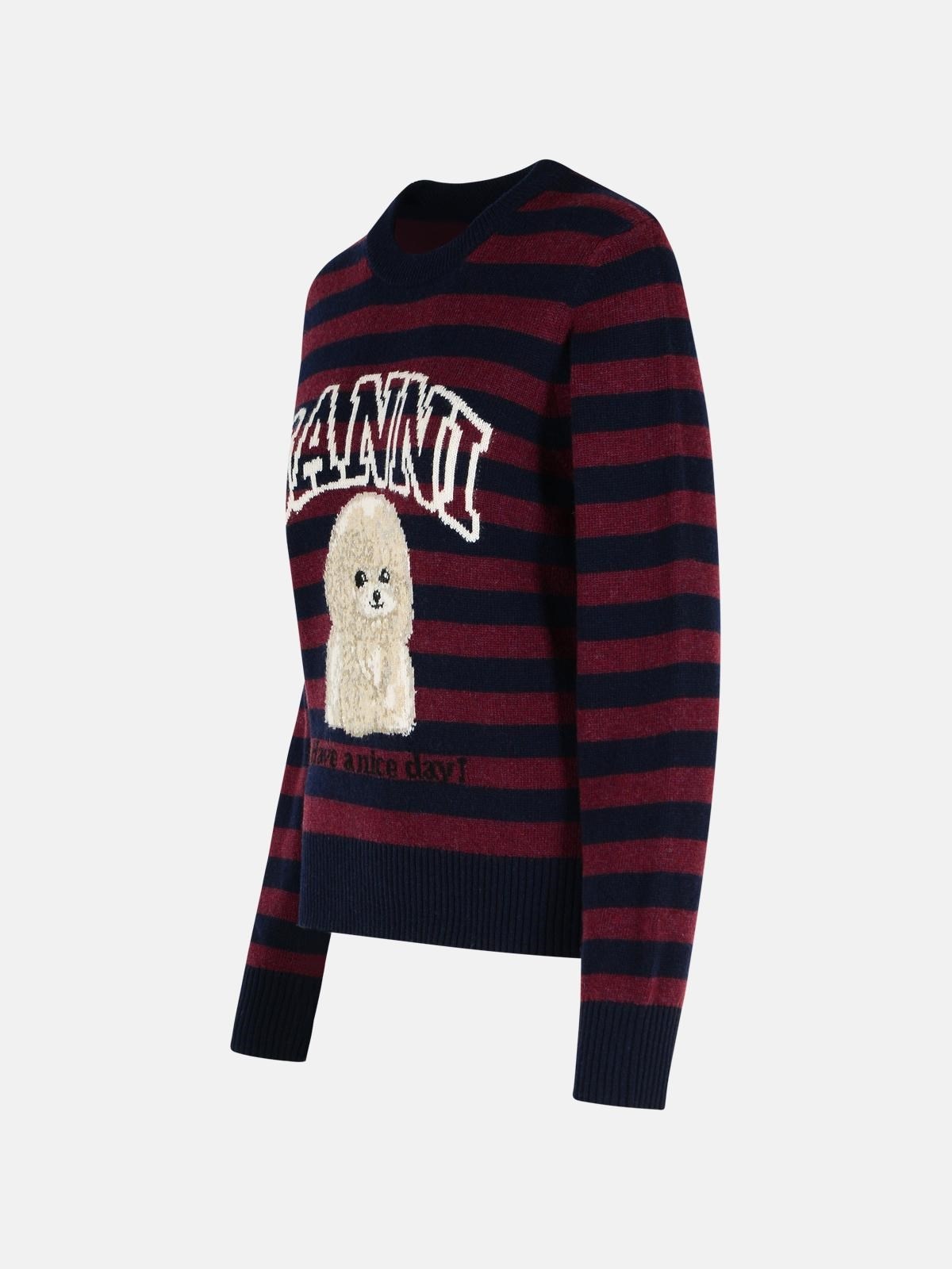 MULTI WOOL BLEND POODLE GRAPHIC SWEATER - 2