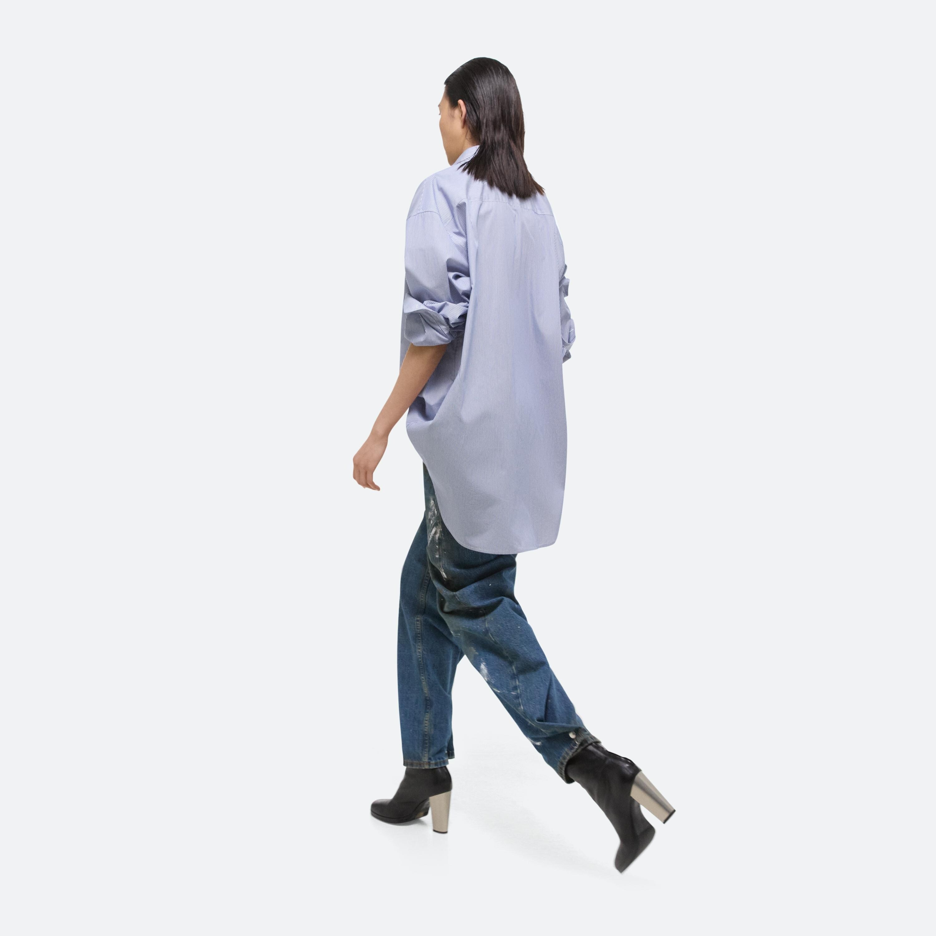 OVERSIZED STRIPED POPLIN SHIRT - 13