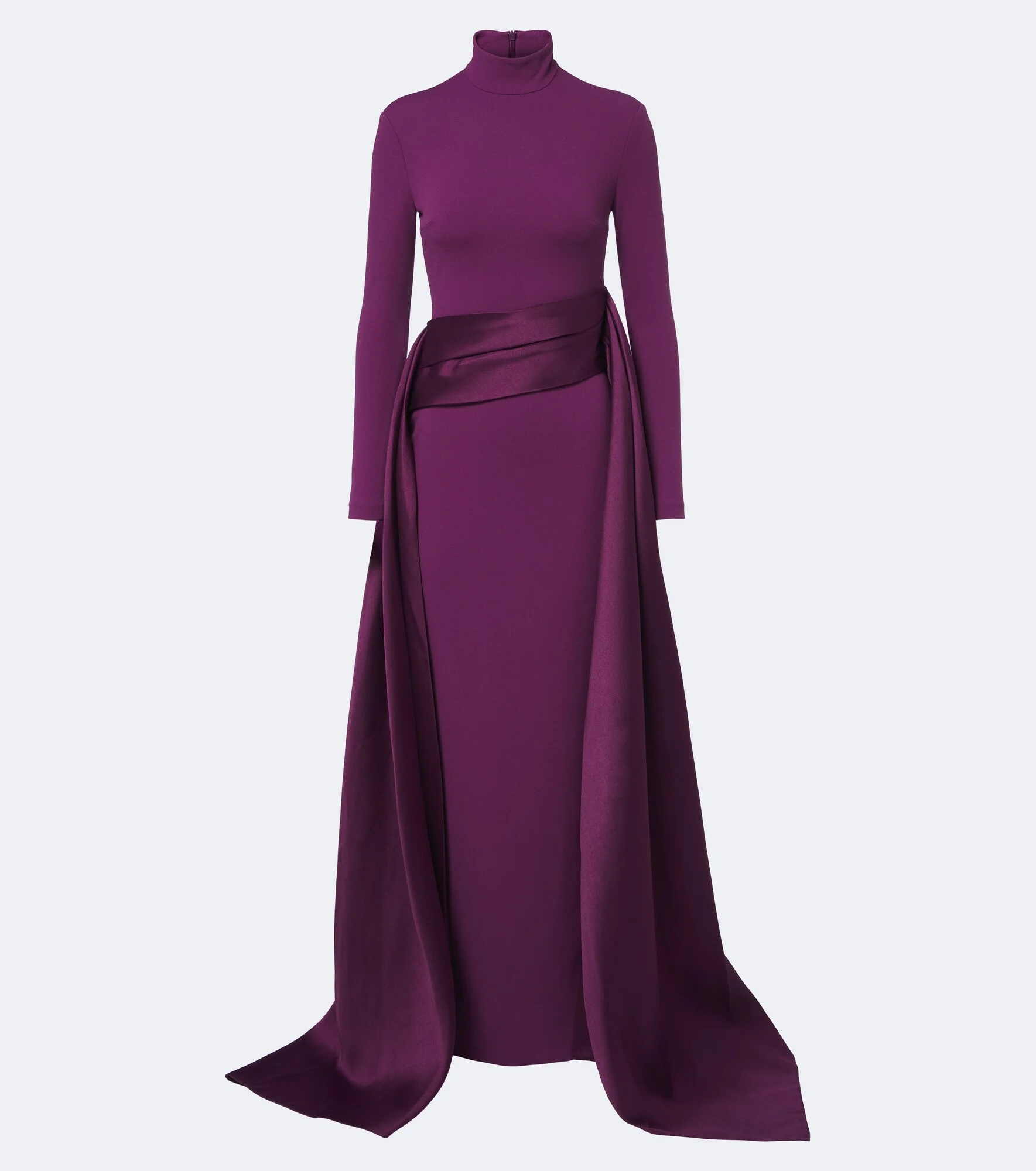 Olivia satin-paneled gown - 1