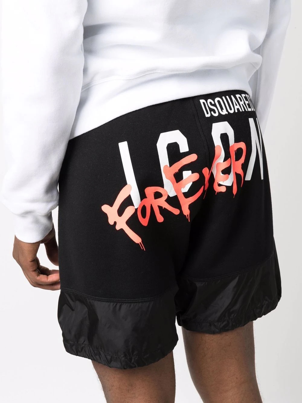 logo-print drawstring-hem shorts - 5