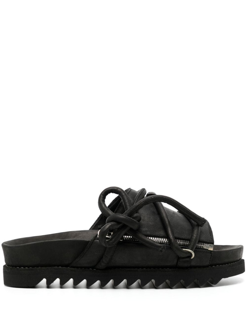 lace-up leather sandals 1