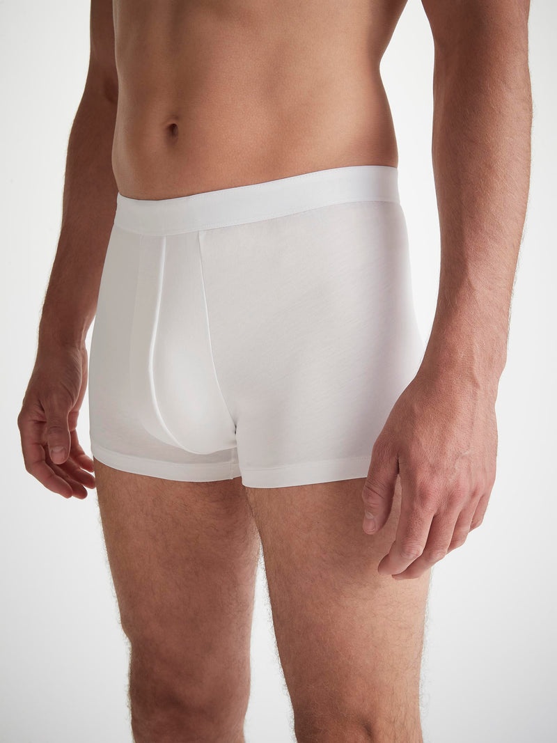 Men's Boxer Briefs Jack Pima Cotton Stretch White - 3