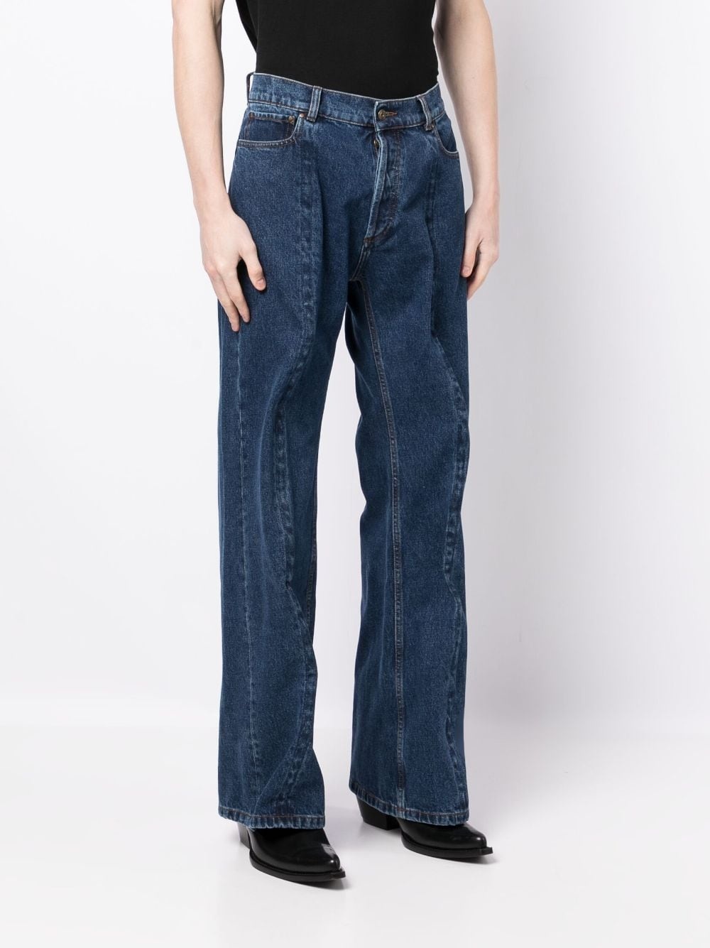 Wire wide-leg cotton jeans - 4