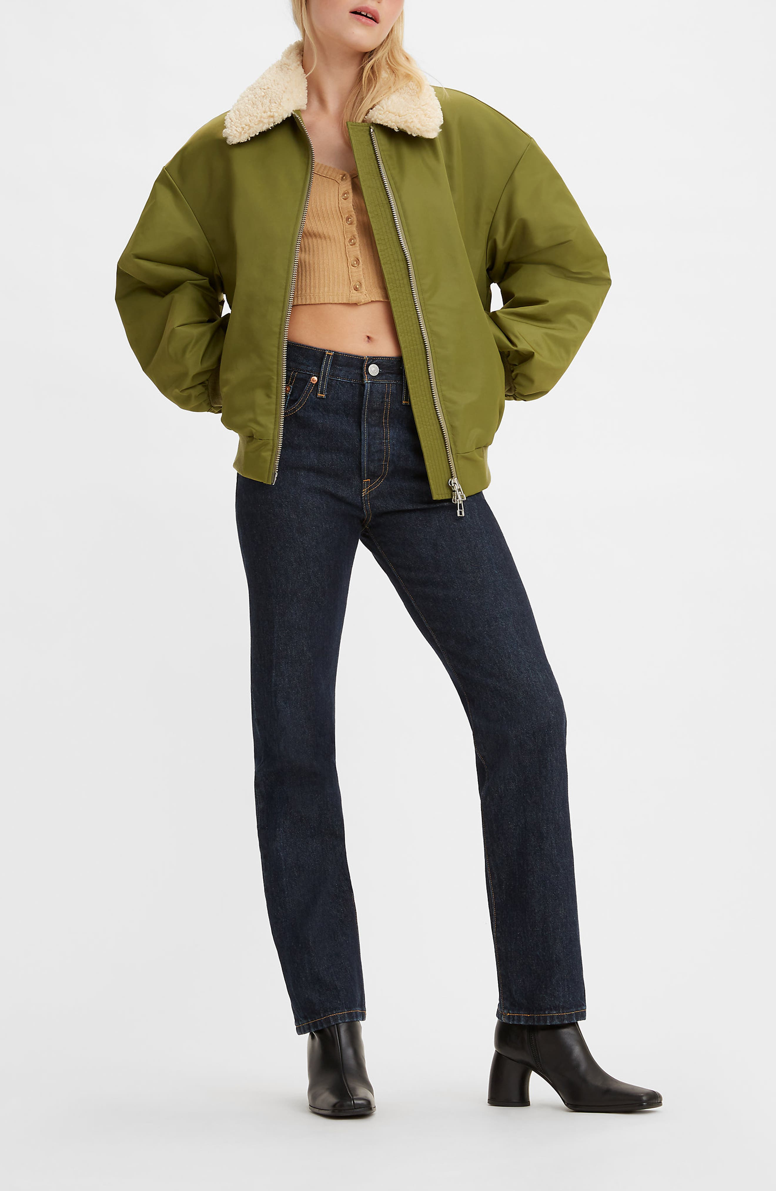 levi's 501® High Waist Straight Leg Jeans in Deep Breath at Nordstrom - 4
