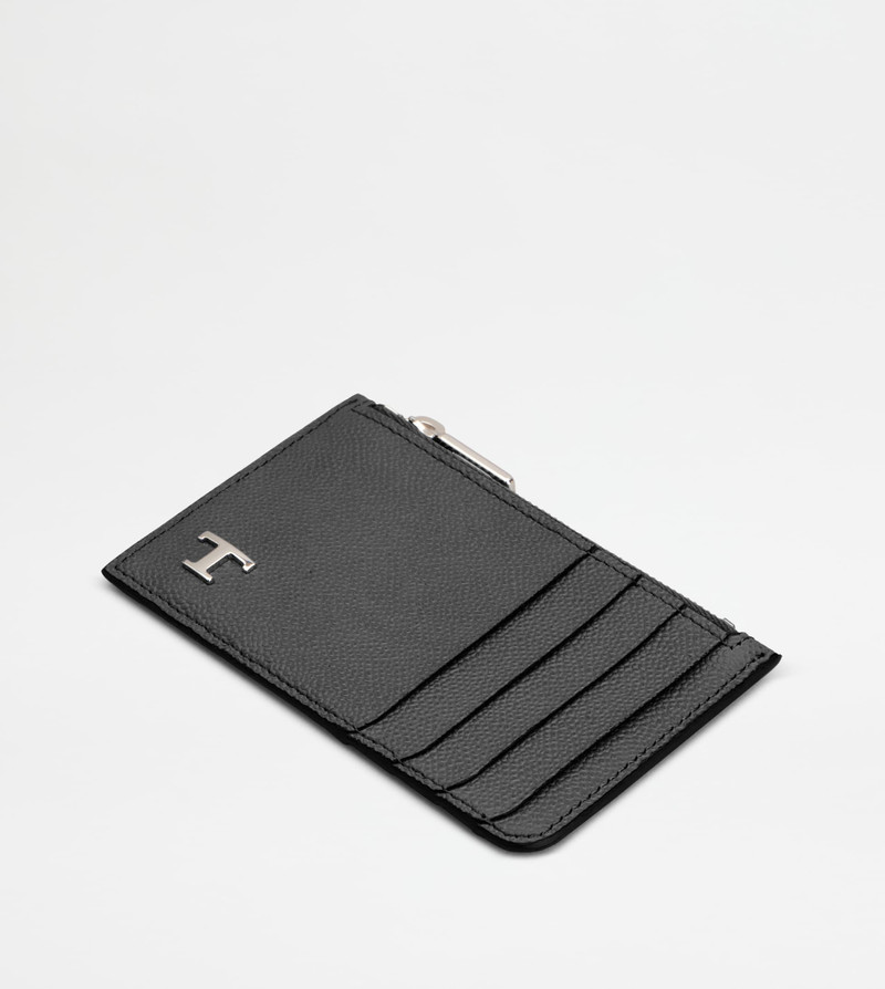 CREDIT CARD HOLDER IN LEATHER - BLACK 3