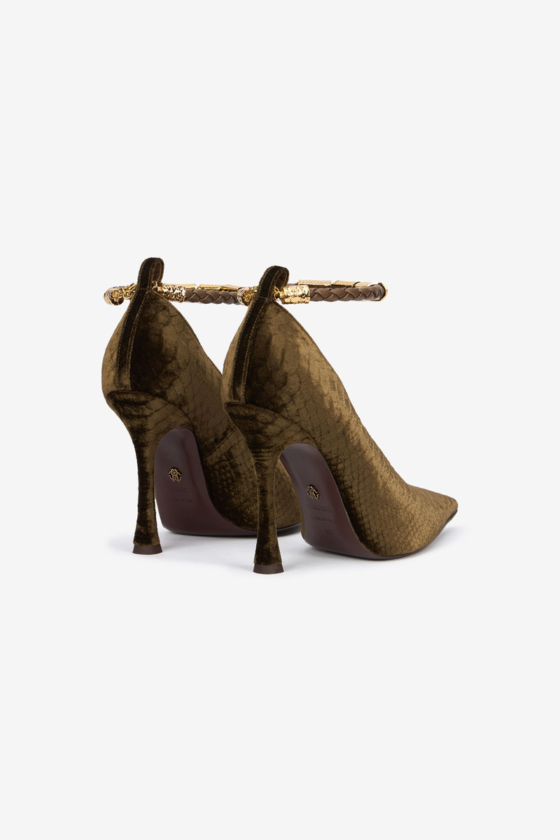 Roberto Cavalli Brown Pumps With Strap outlook