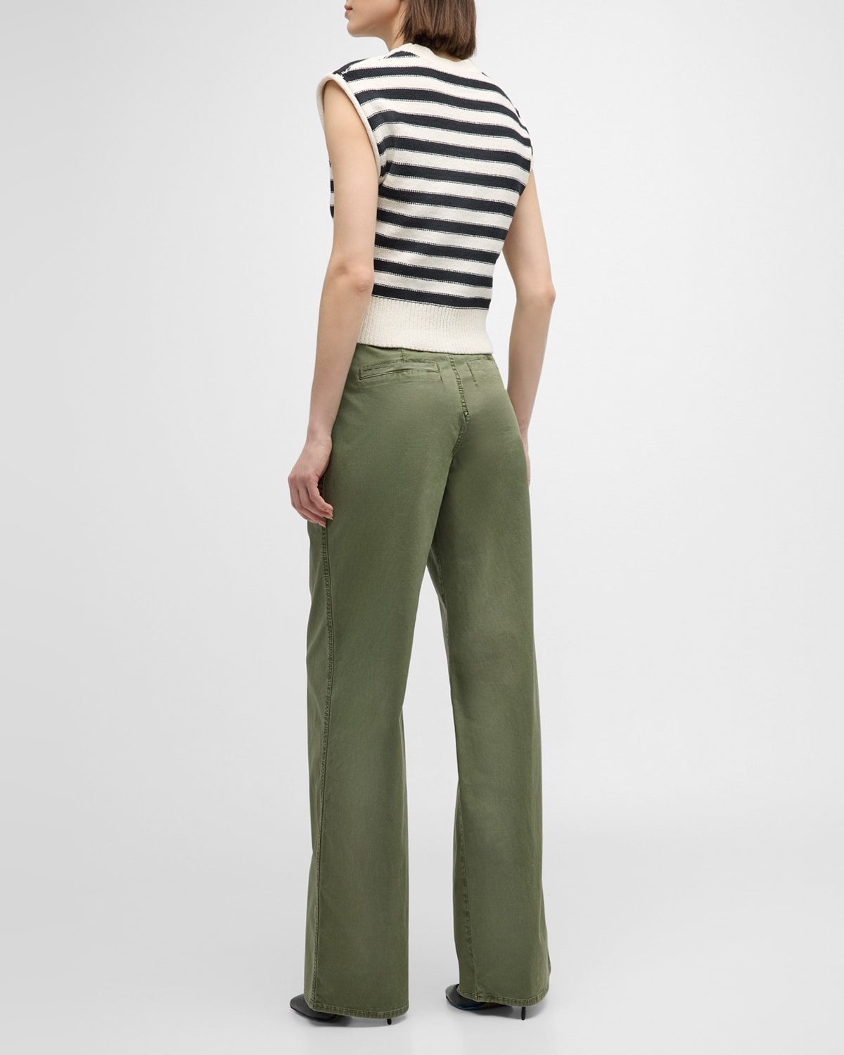 Mia Pleated Wide-Leg Jeans - 5