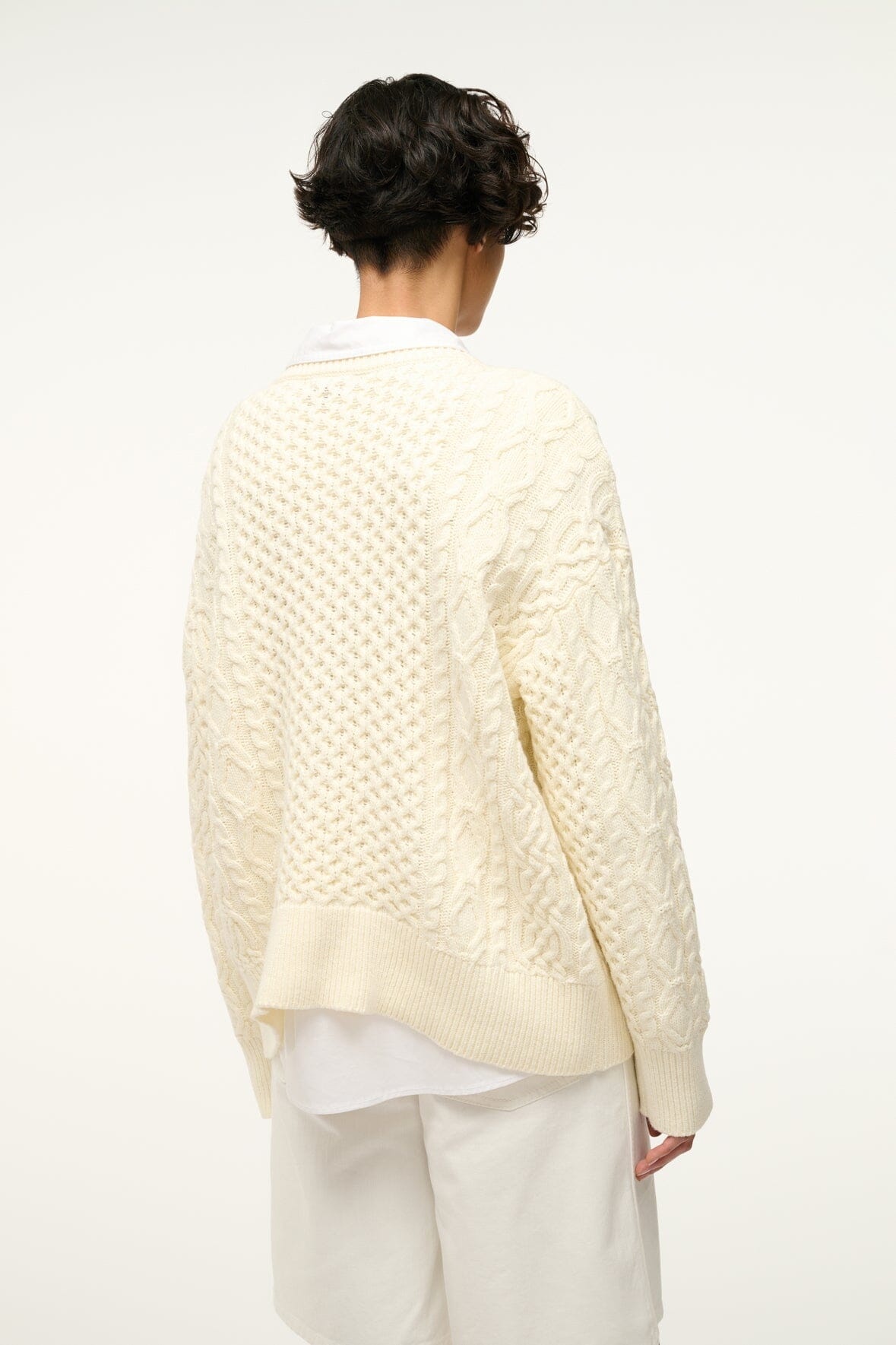 STAUD TRACY SWEATER BUTTERCREAM - 4