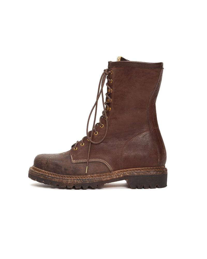SCOUT PLAIN TOE BOOTS HI-FOLK DK.BROWN - 1