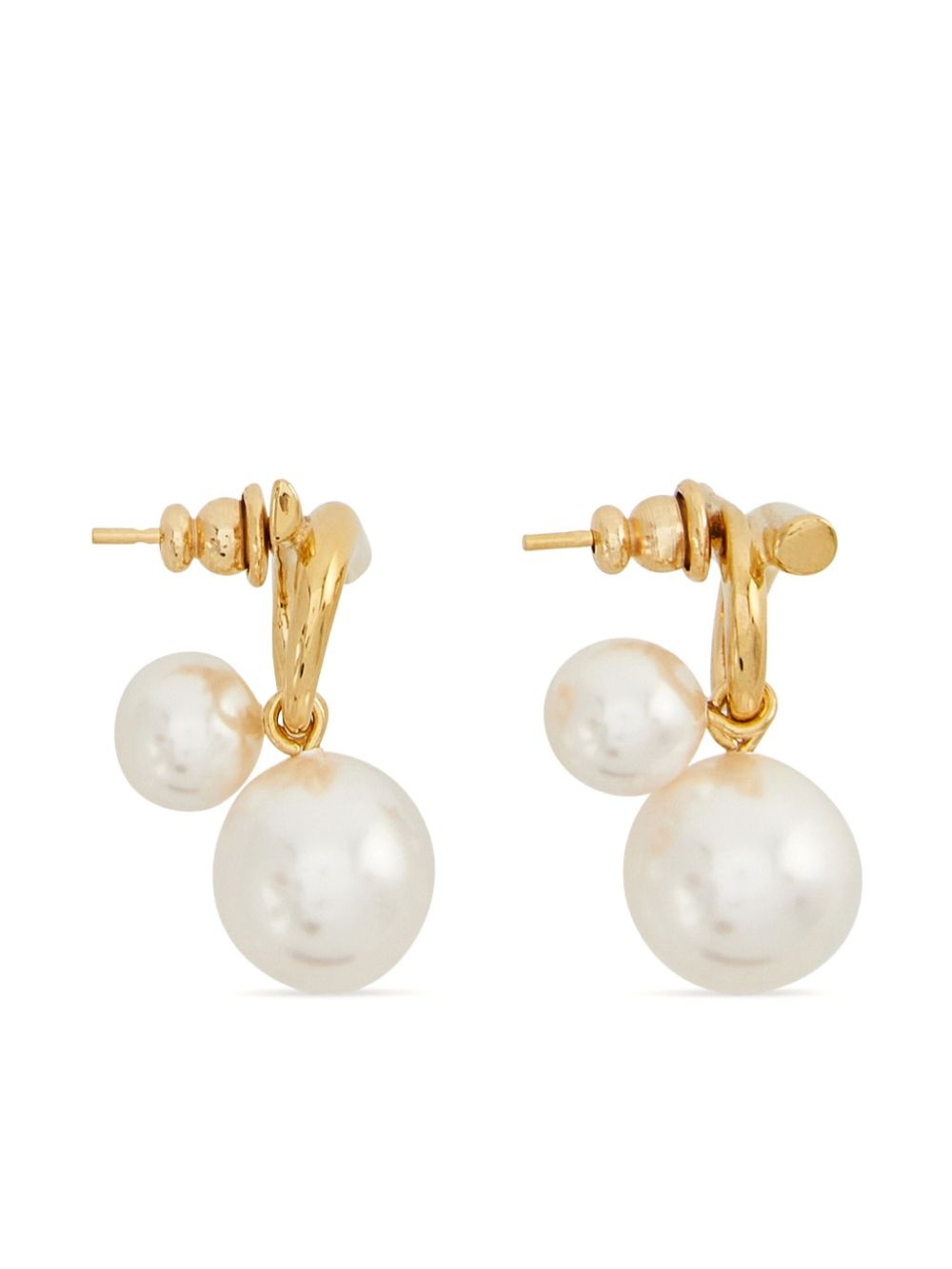 faux-pearl embellished earrings - 4