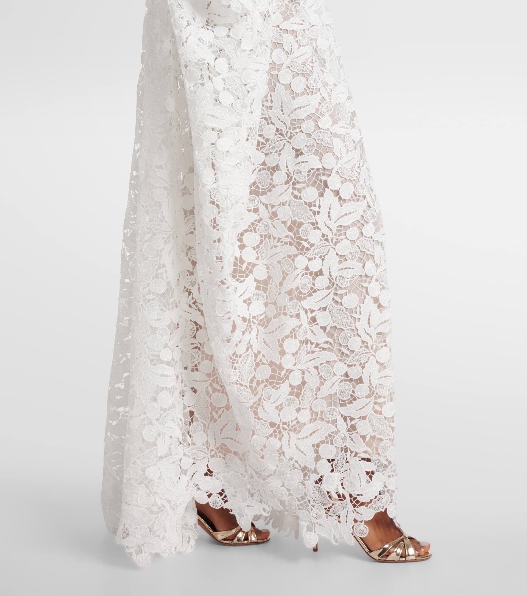 Lace guipure midi dress - 7