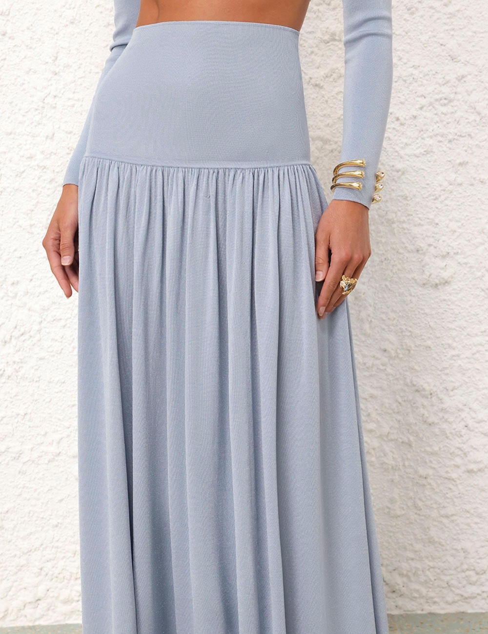 NATURA METALLIC MIDI SKIRT - 5