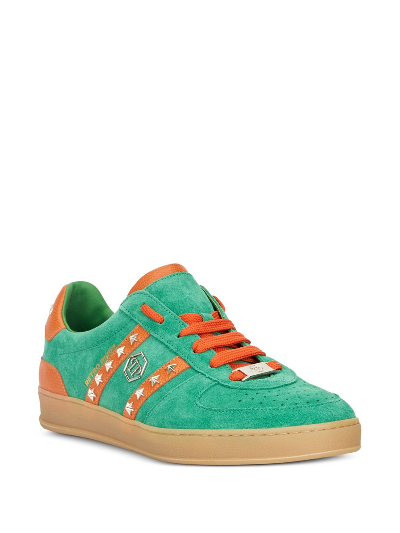 PHILIPP PLEIN Retro Rebel star-studs suede sneakers outlook