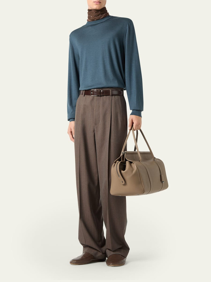Loro Piana Men's Sottile Wool, Silk and Cashmere Crewneck Sweater outlook