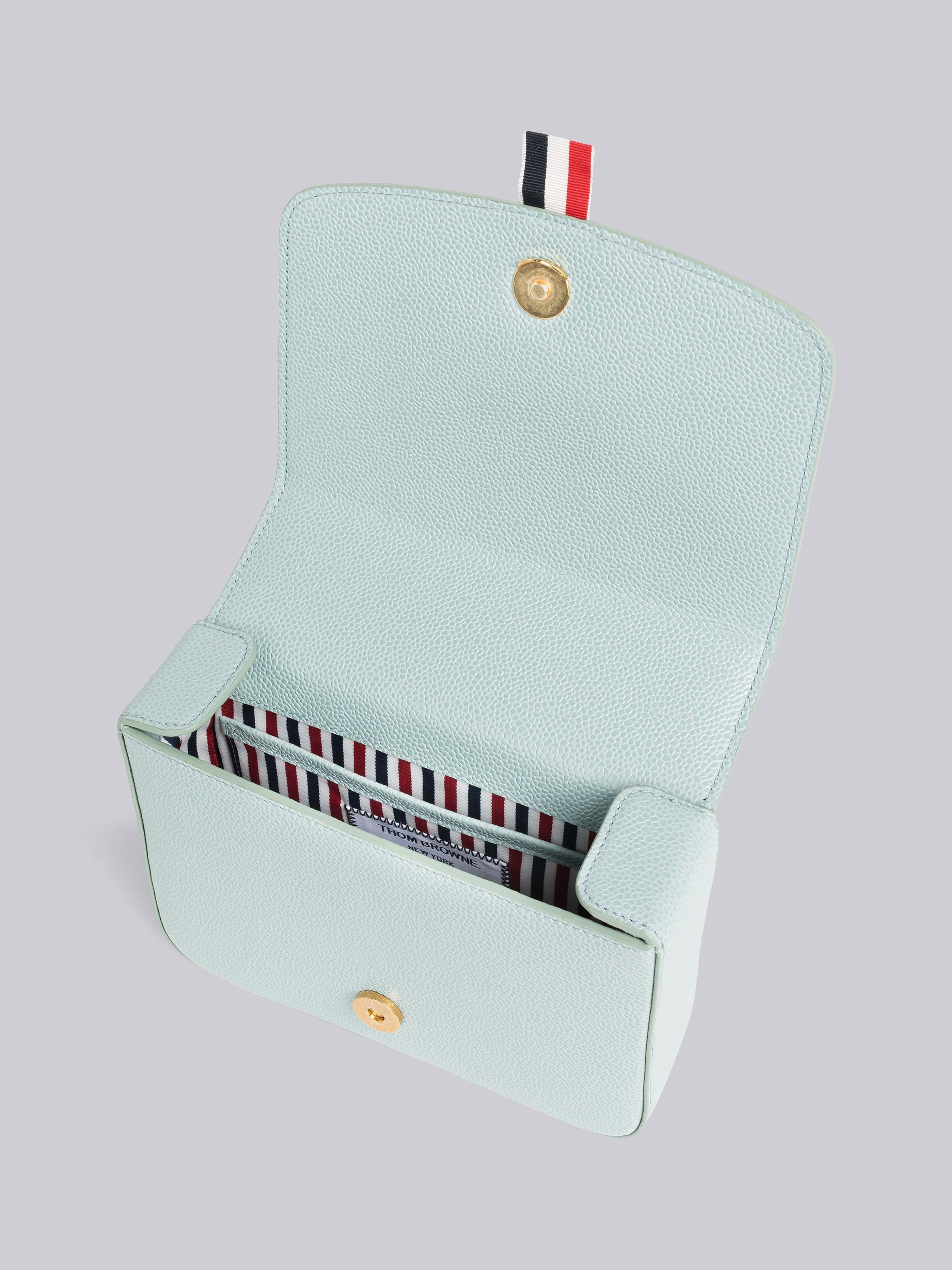 Pebble Grain Leather Mini Saddle Bag 5