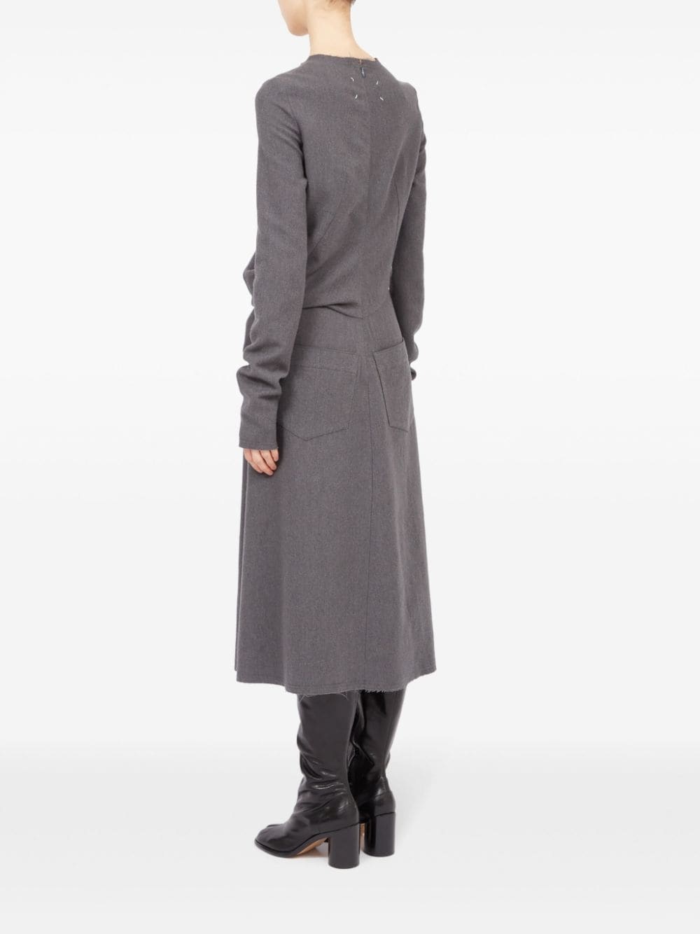 bow-detailing midi dress - 5