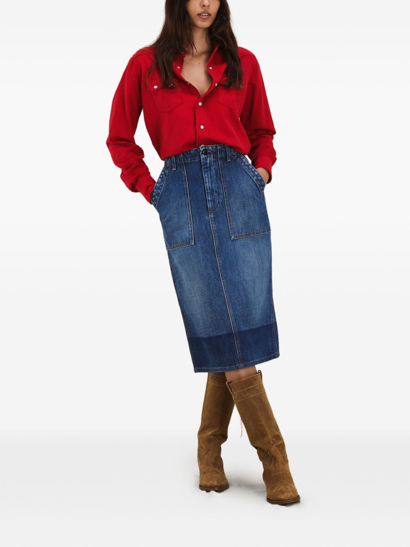 FORTELA Jia denim midi skirt outlook