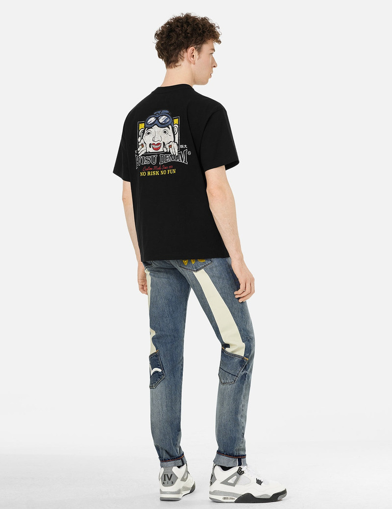 White Seagull Daicock Print Carrot Fit Jeans #2017 4
