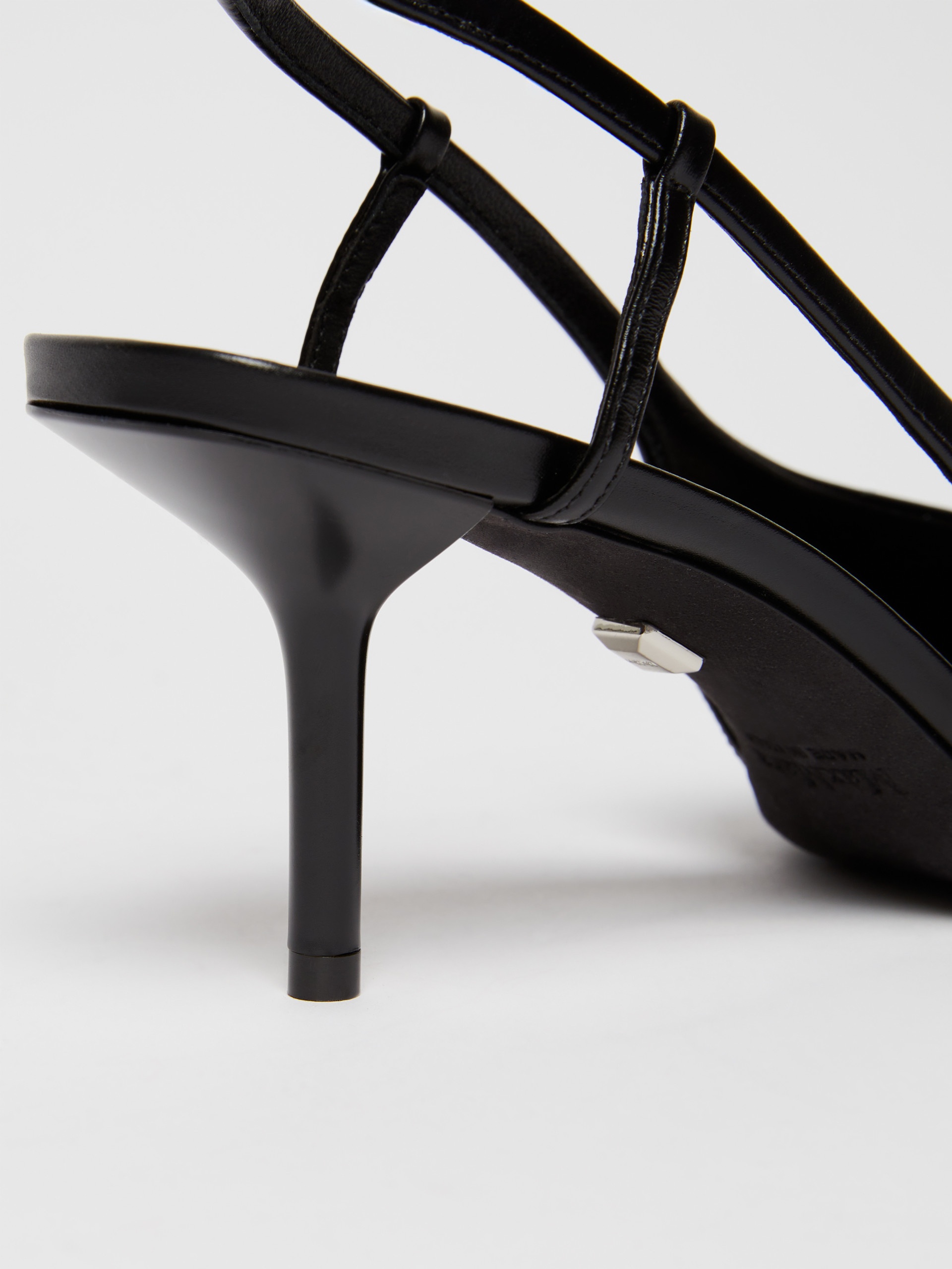 MMSLINGCALF Leather slingback heels - 5