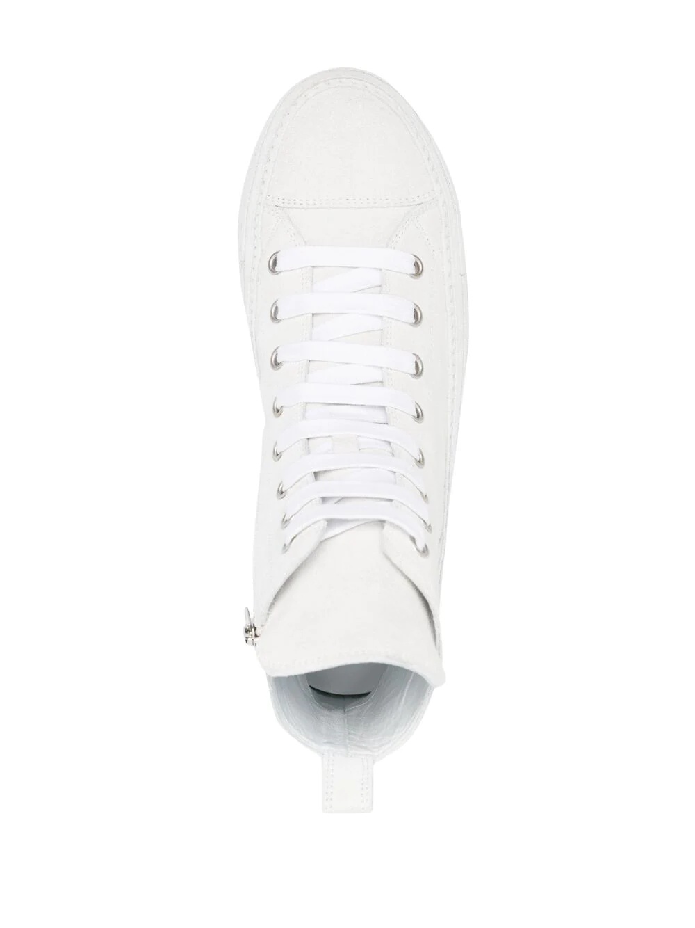 high-top leather sneakers - 4