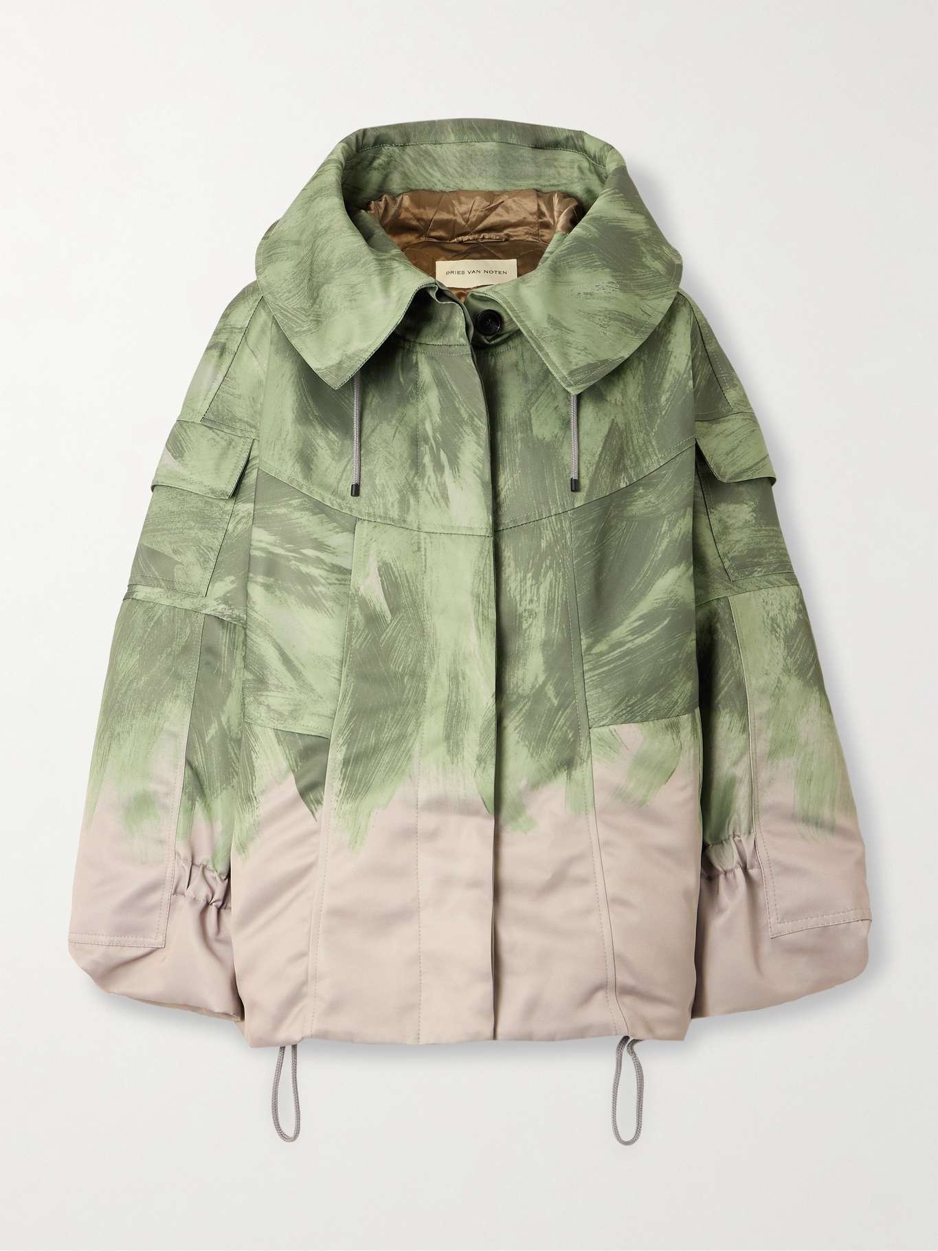 Hooded printed shell jacket - 1