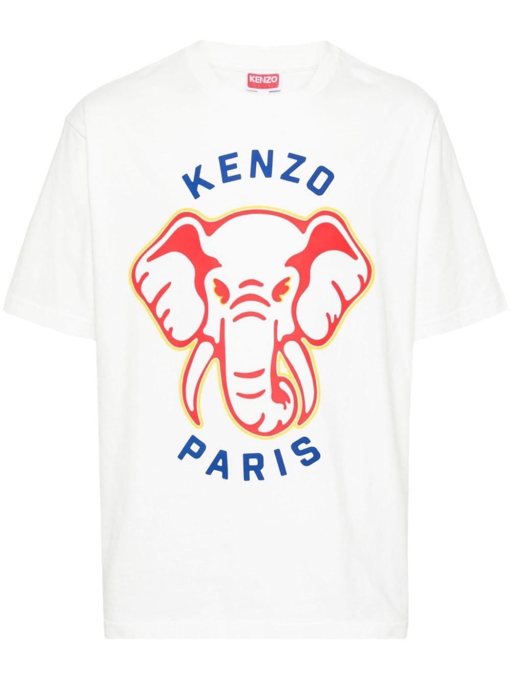 Elephant-print cotton T-shirt - 1