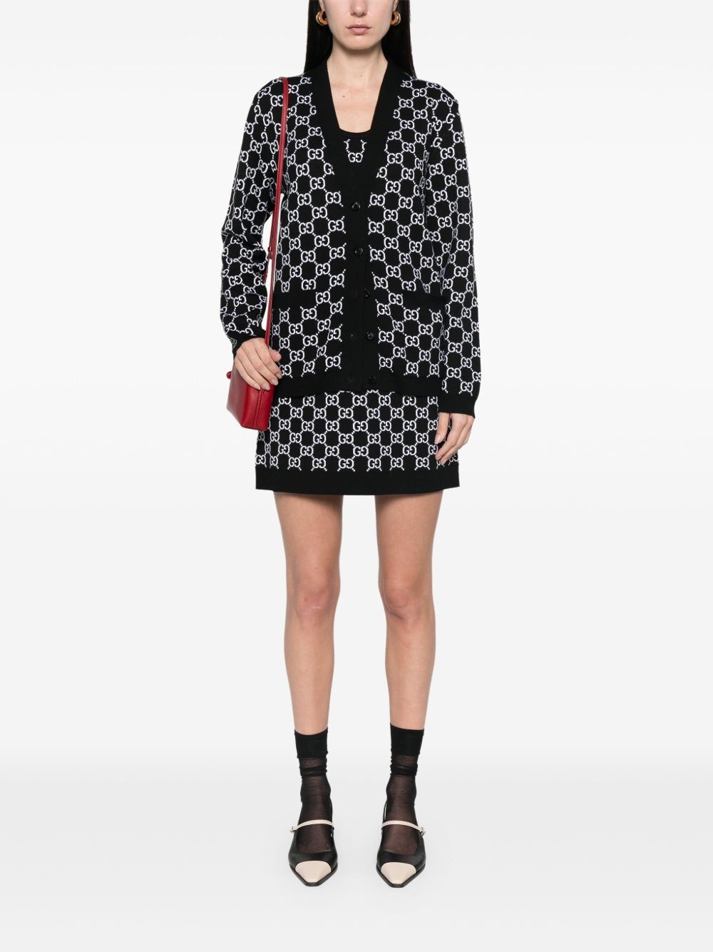 GG-jacquard reversible cardigan - 2