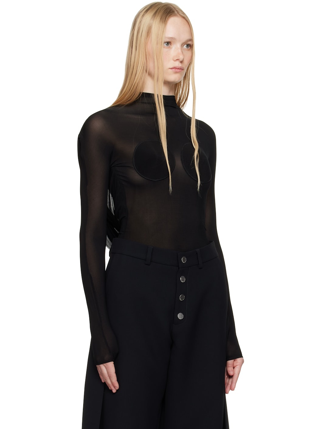 Black 'The Backless Conical' Top - 2