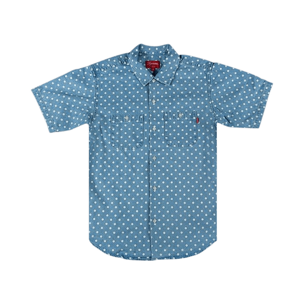 Supreme Polka Dot Denim Shirt 'Blue' - 1