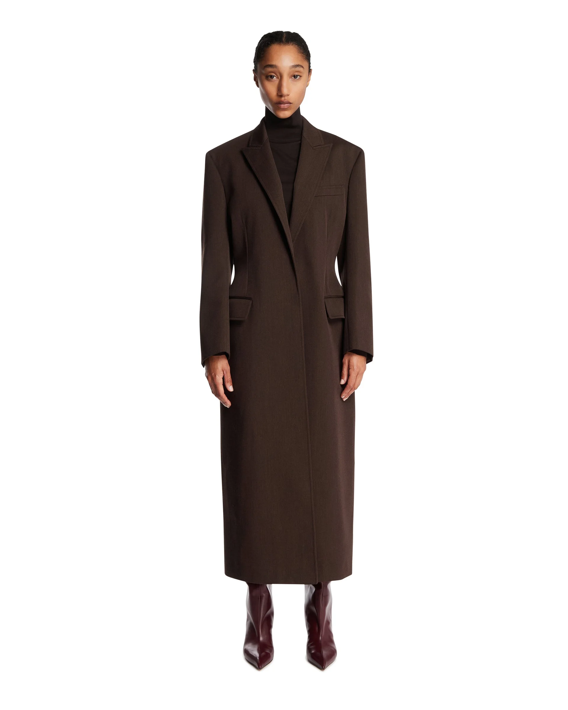 Brown Anouk Wool Coat - 1
