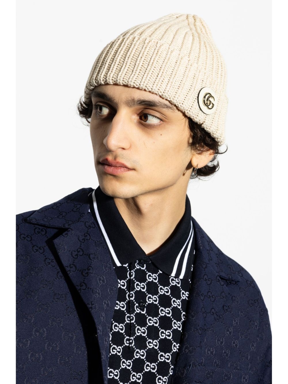 ribbed-knit wool beanie hat - 2