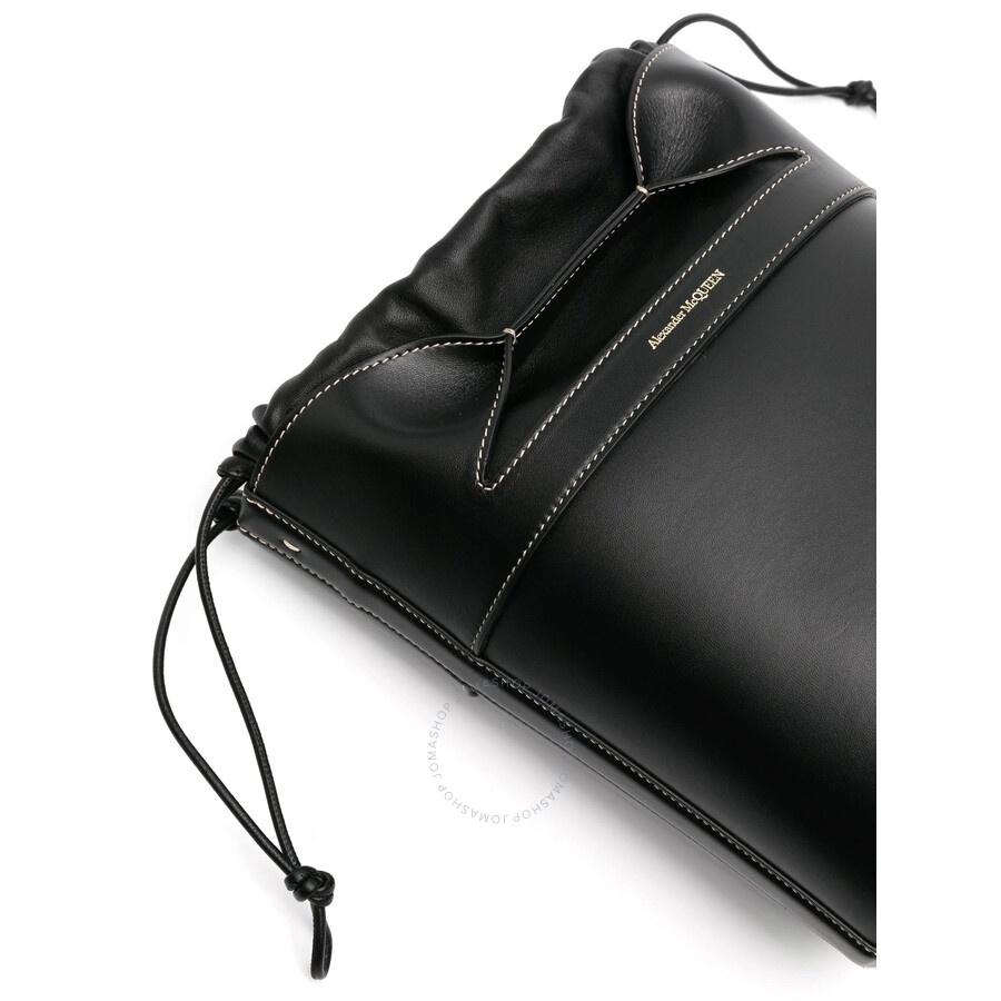 Alexander Mcqueen Logo-Stamp Leather Bucket Bag - 3