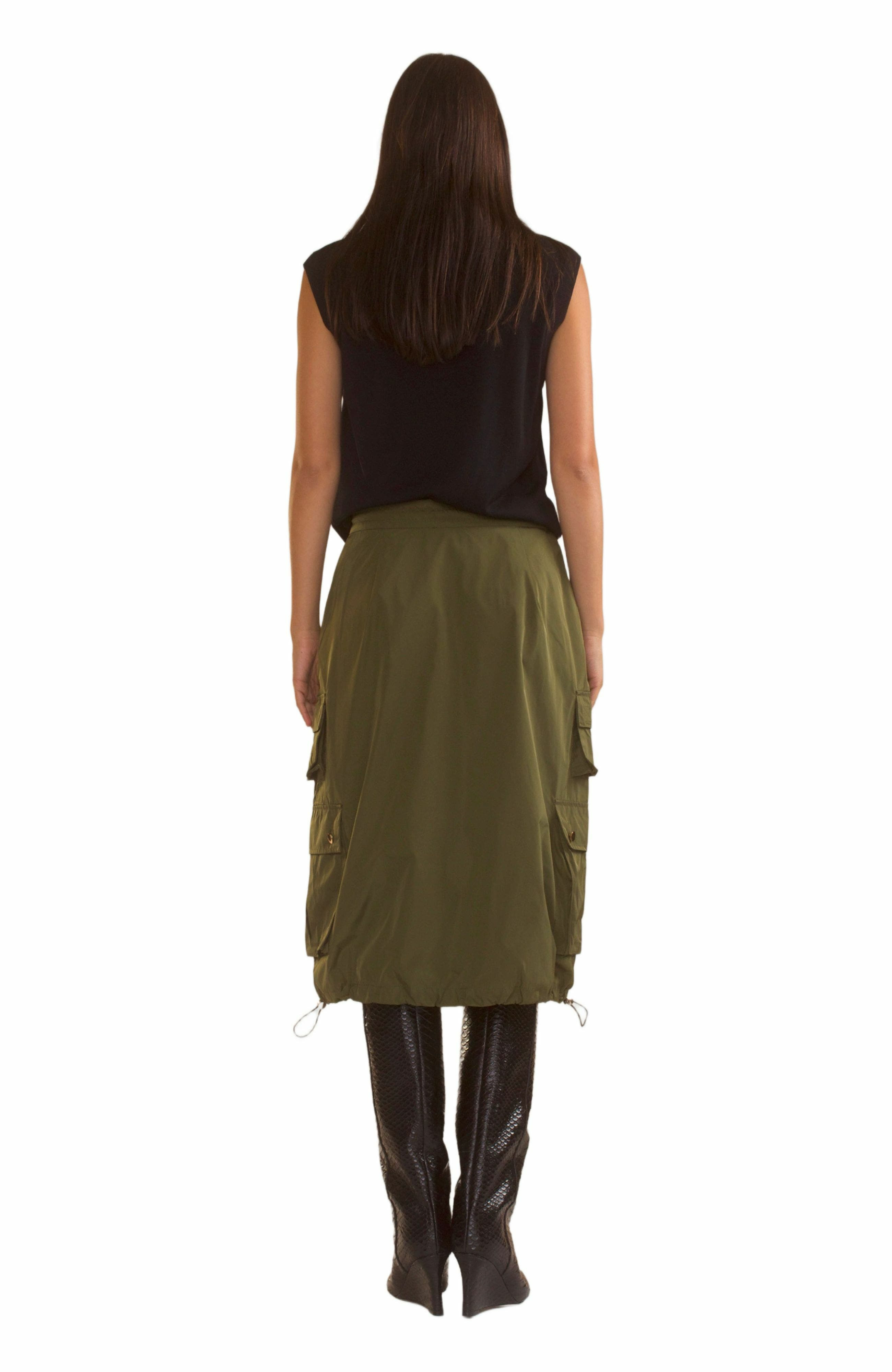 Cynthia Rowley Deep Pockets Skirt in Dark Green at Nordstrom - 3