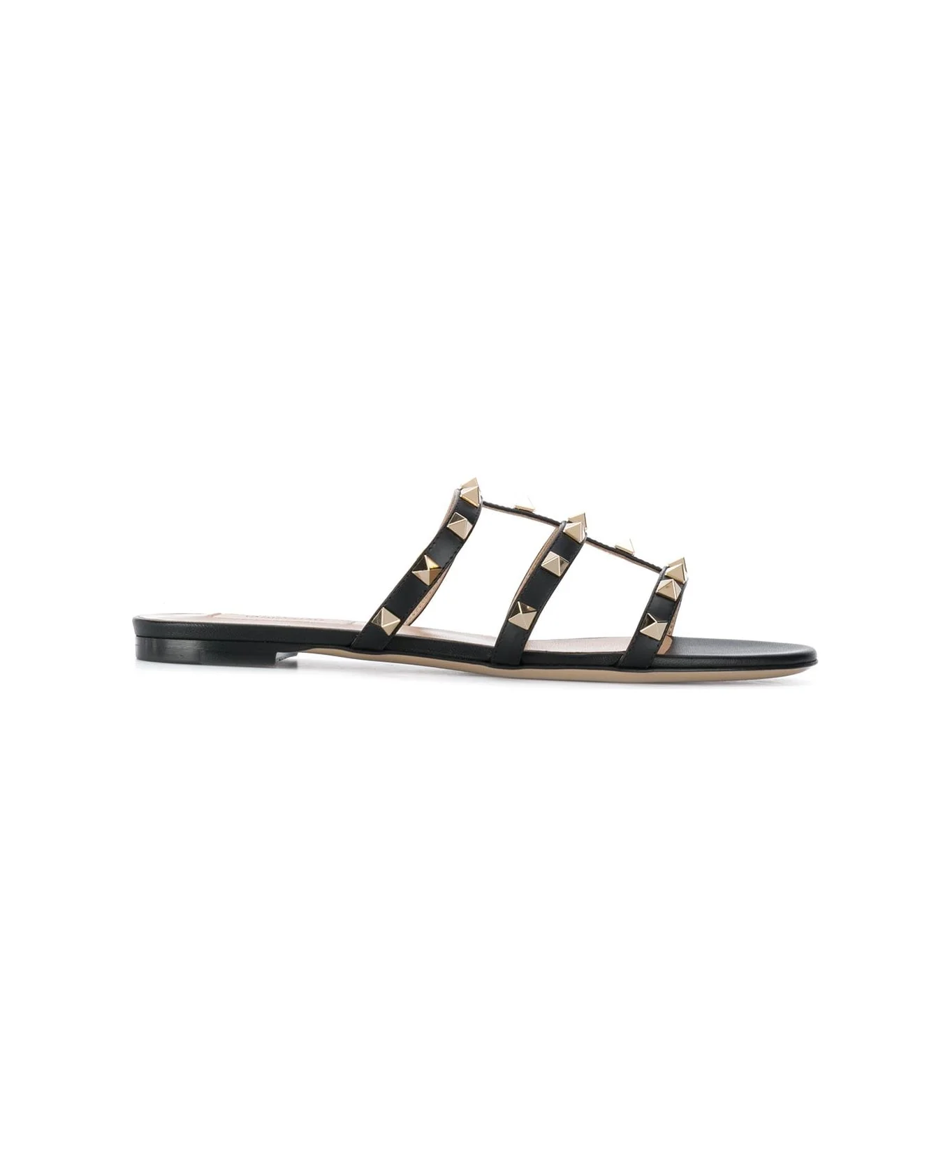 Rockstud Leather Sandals - 1