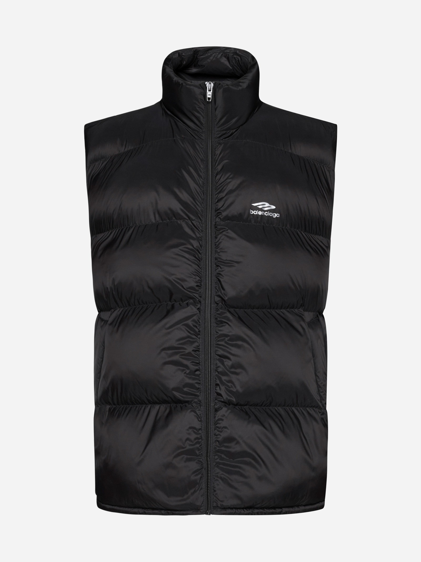 Quilted nylon puffer vest - 1