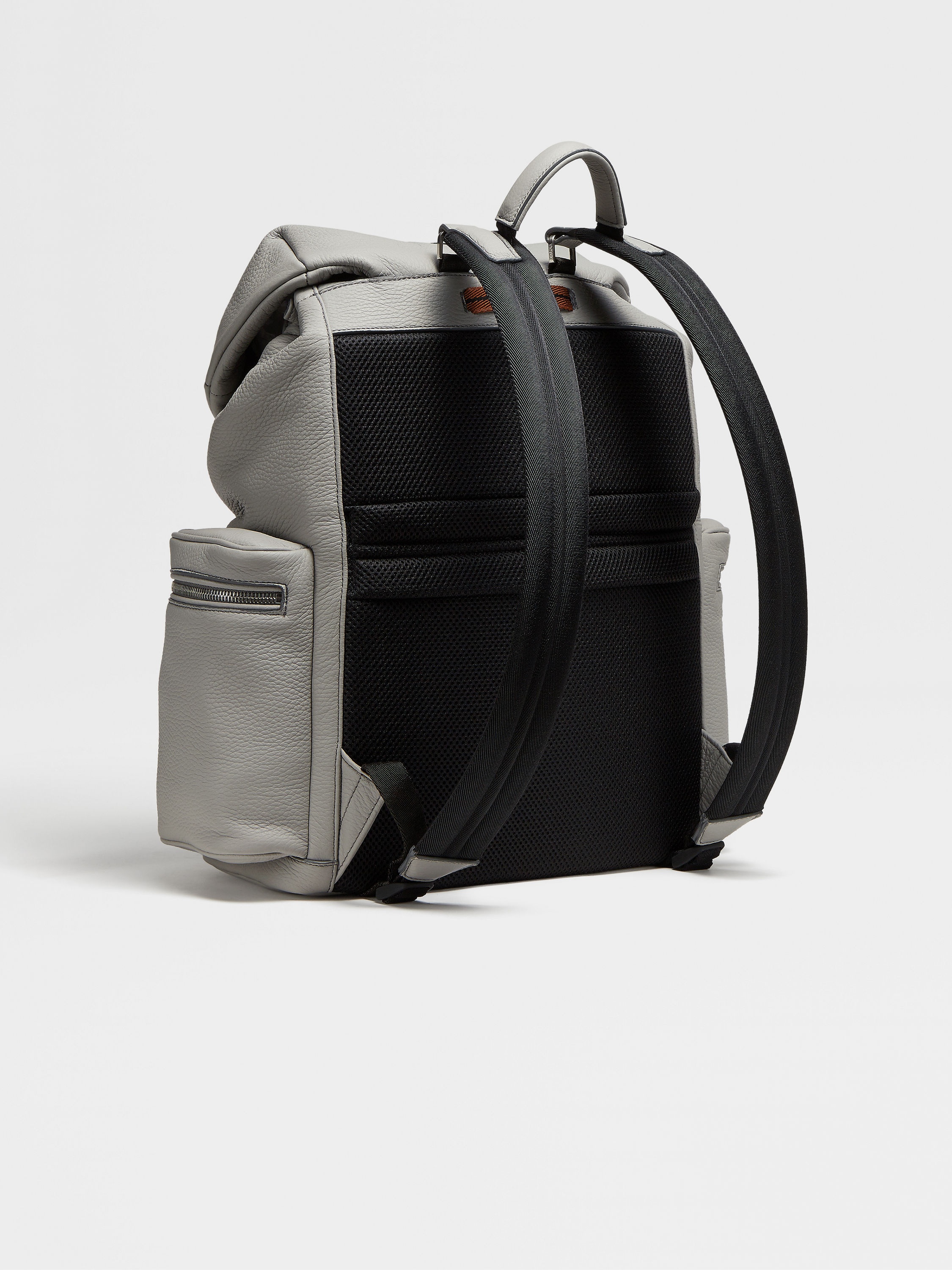 GREY MÉLANGE DEERSKIN SPECIAL BACKPACK - 3