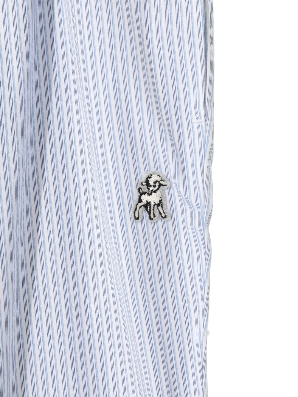 striped elasticated trousers - 4