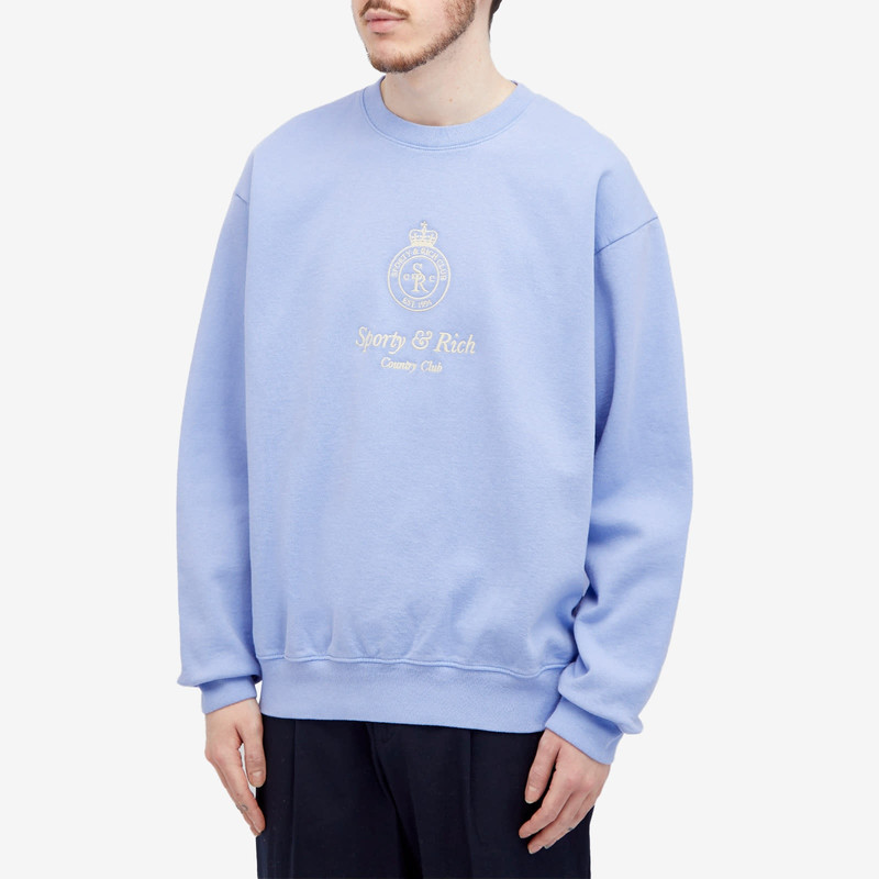 Sporty & Rich Sporty & Rich Crown Embroidered Crew Sweat outlook