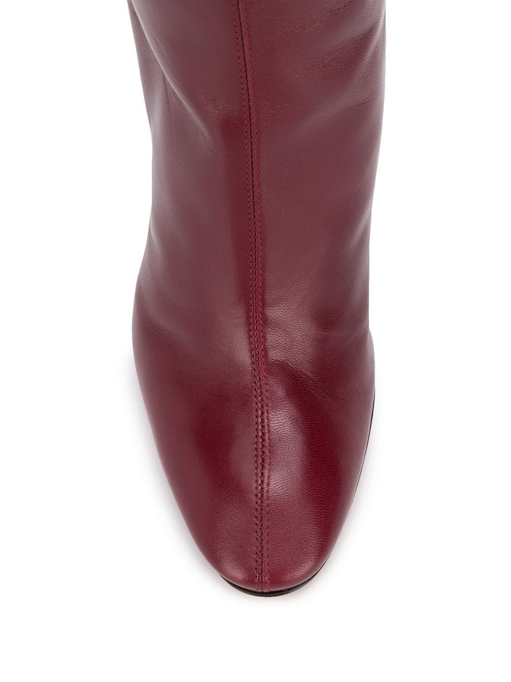 knee-length slip on boots - 4