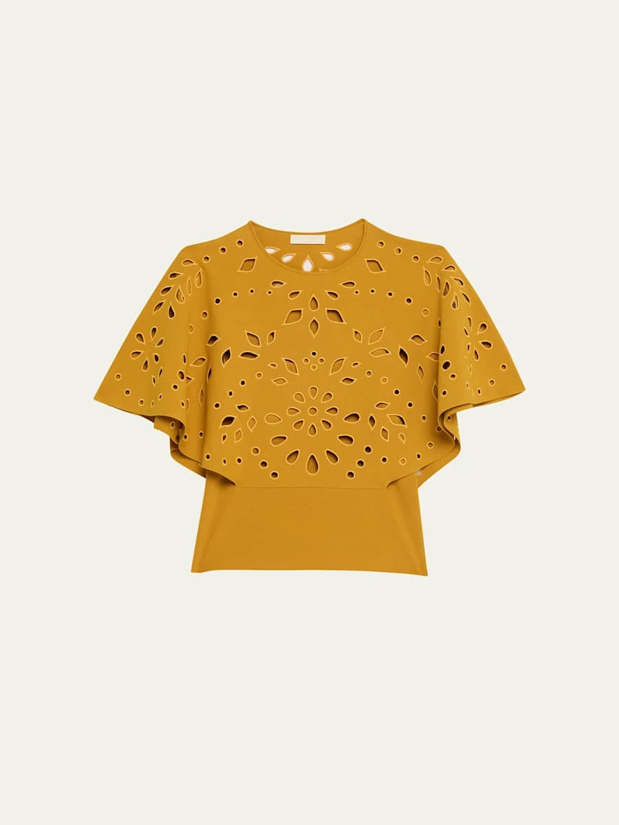 Josie Cape-Sleeve Knit Top - 1