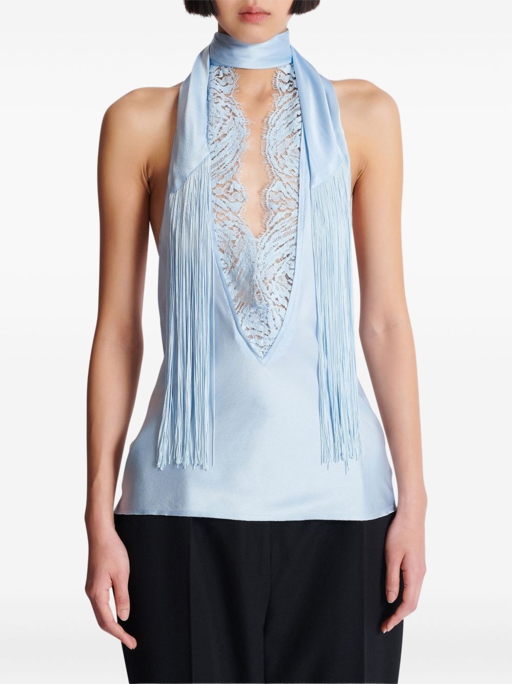 silk halterneck top - 5