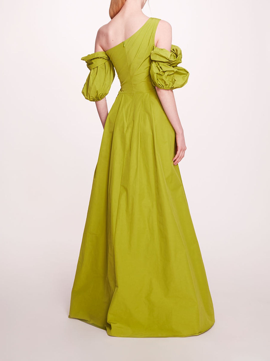 BUBBLE SLEEVE TAFFETA GOWN - 2