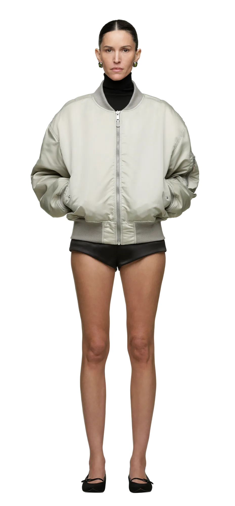 CROPPED BROAD BOMBER GREY - 3